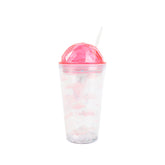 1-  Unicorn Pink Glitter Tumbler with Straw